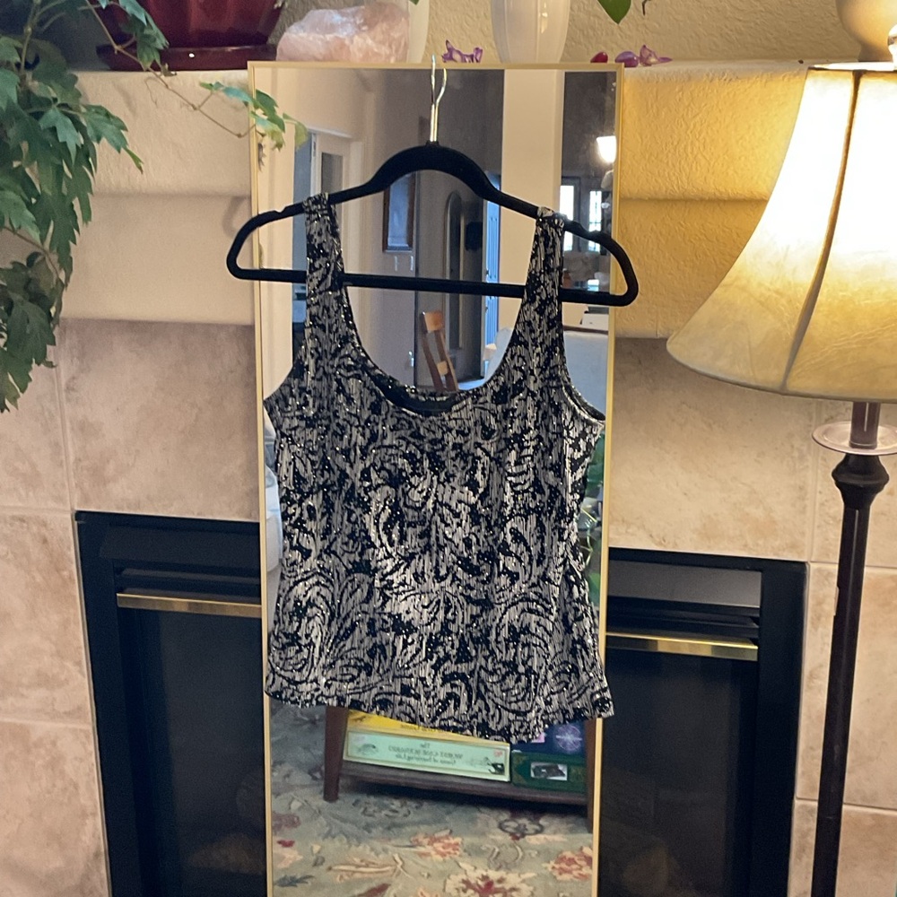Alex Evenings Black and White Tank Top